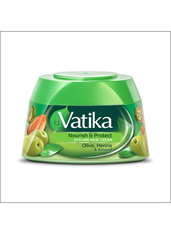 فاتيكا كريم فاتيكا ناتشورالز لتغذية وحماية تصفيف الشعر (2 × 140 مل) | الحناء واللوز والصبار وزيوت فاتيكا المغذية - Image 2